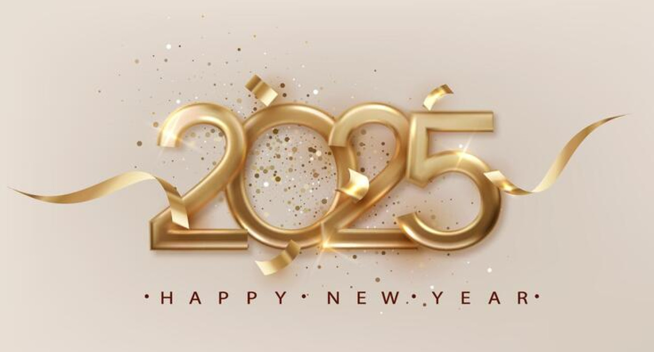 2025-new-year-with-golden-golden-ribbon-festive-christmas-banner-with-falling-confetti-on-bright-background-realistic-2025-golden-3d-number-vector